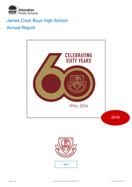 2016 James Cook Boys High School Annual Report