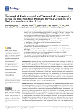 Hydrological, Environmental and Taxonomical Heterogeneity During the Transition from Drying to Flowing Conditions in a Mediterranean Intermittent River