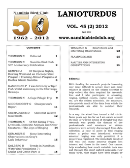 Chestnut Weaver Movements in Southern Africa.Pdf