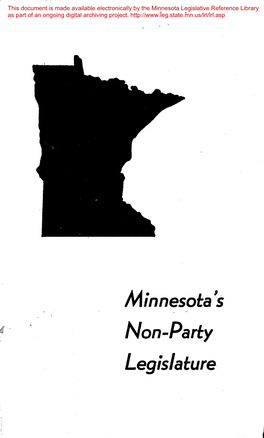 Minnesota's Non-Party Legislature ~.I"