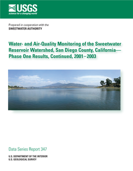 Water- and Air-Quality Monitoring of Sweetwater Reservoir Watershed, San Diego County, California—Phase One Results Continued, 2001–2003