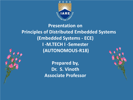Embedded Systems - ECE)​​ I -M.TECH I -Semester (AUTONOMOUS-R18