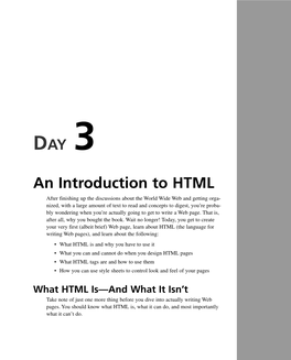 An Introduction to HTML