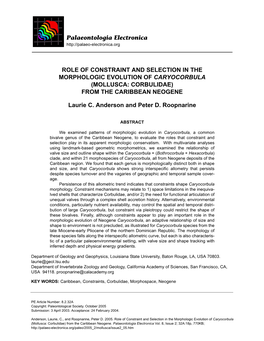 Mollusca: Corbulidae) from the Caribbean Neogene