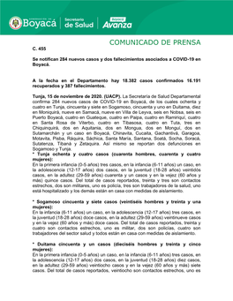 Comunicado De Prensa C