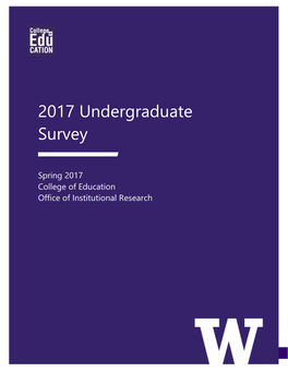 2017 Undergraduate Survey