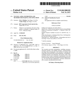 (12) United States Patent (10) Patent No.: US 8,962,800 B2 Mathur Et Al