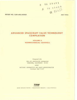 Advanced Spacecraft Valve Technology Compilation