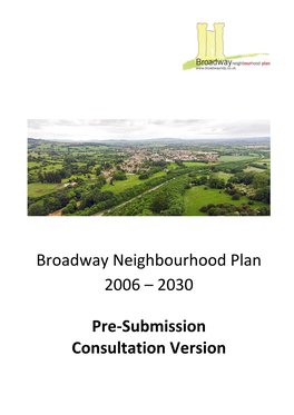 Broadway Neighbourhood Plan: Pre-Submission Version