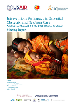 Interventions for Impact in Essential Obstetric and Newborn Care: Asia Regional Meeting