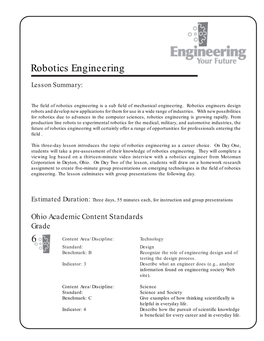 Robotics Engineering