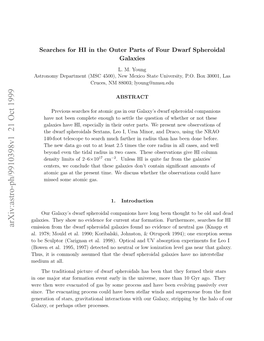 Searches for HI in the Outer Parts of Four Dwarf Spheroidal Galaxies