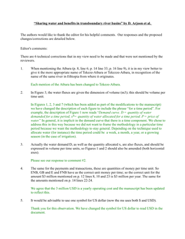 Sharing Water and Benefits in Transboundary River Basins” by D