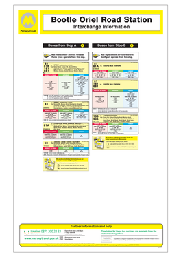 Bootle Oriel Road Station Interchange Information