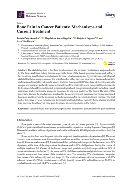 Bone Pain in Cancer Patients: Mechanisms and Current Treatment