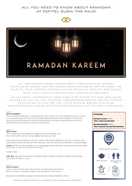 All You Need to Know About Ramadan at Sofitel Dubai the Palm