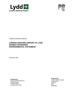 London Ashford Airport at Lydd Runway Extension