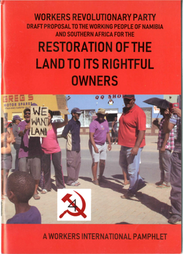 Restoration of the Land to Its Rightful Owners