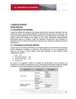 3. Diagnóstico Integrado Sistema Territorial 3.1