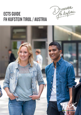 Ects Guide Fh Kufstein Tirol / Austria 2 | „ | 3