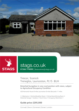 Stags.Co.Uk 01566 774999 | Launceston@Stags.Co.Uk