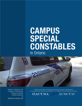 Campus Special Constables in Ontario