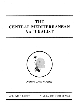 The· Central Mediterranean Naturalist