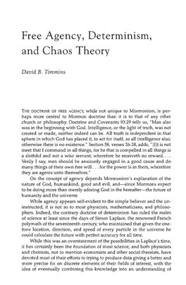 Free Agency, Determinism, and Chaos Theory