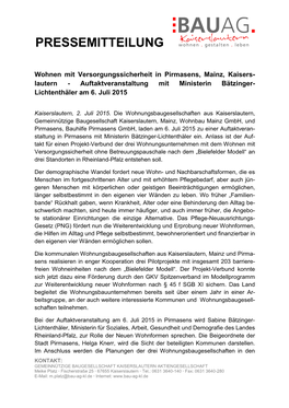 Wohnen Mit Versorgungssicherheit in Pirmasens, Mainz, Kaiserslautern