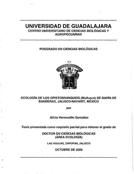 Universidad De Guadalajara Centro Universitario De Ciencias Biológicas Y Agropecuarias