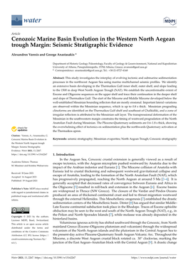 Cenozoic Marine Basin Evolution in the Western North Aegean Trough Margin: Seismic Stratigraphic Evidence