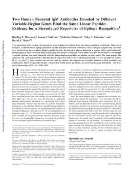 Recognition Stereotyped Repertoire of Epitope Bind the Same Linear Peptide