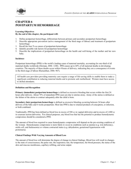 Postpartum Hemorrhage