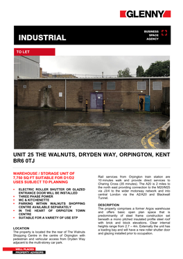 Unit 25 the Walnuts, Dryden Way, Orpington, Kent Br6 0Tj