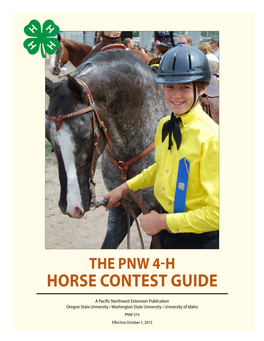 The Pnw 4-H Horse Contest Guide