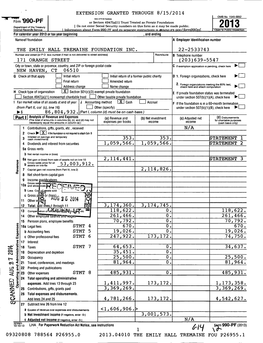 T'for 990-PF N; HU2 52014 G