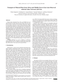 Transport of Mineral Dust from Africa and Middle East to East Asia Observed with the Lidar Network (AD-Net)