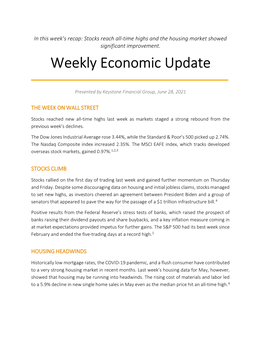 Weekly Economic Update