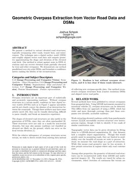 Geometric Overpass Extraction from Vector Road Data and Dsms