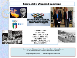 Storia Dell'educazione Fisica E Dello Sport