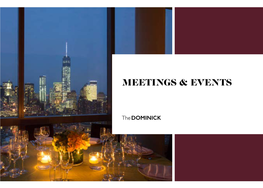 Meetings & Events