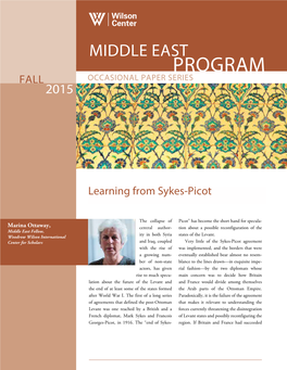 PROGRAM OCCASIONAL PAPER SERIES Fall 2015