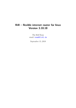 Flexible Internet Router for Linux