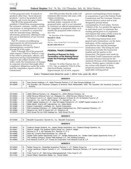 Federal Register/Vol. 79, No. 132/Thursday, July 10, 2014/Notices