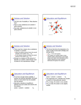 Gen Chem--Chapter 14 Lecture Notes