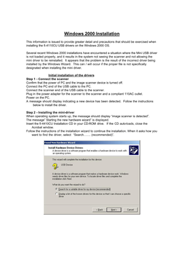 Windows 2000 Installation