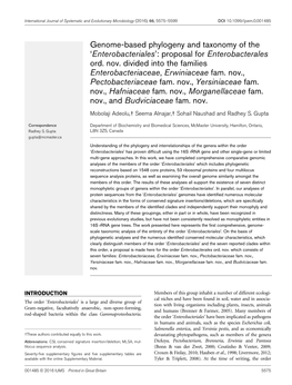 International Journal of Systematic and Evolutionary Microbiology (2016), 66, 5575–5599 DOI 10.1099/Ijsem.0.001485