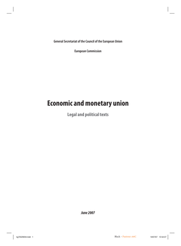 Economic and Monetary Union Legal and Political Texts