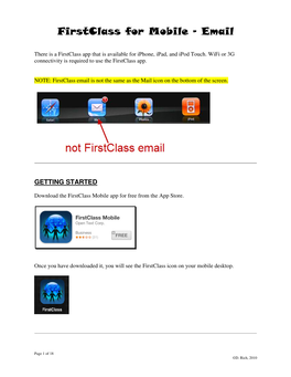 Firstclass for Mobile - Email