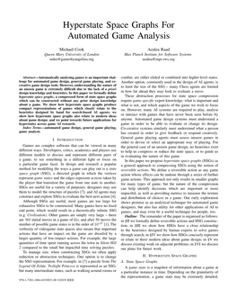 Hyperstate Space Graphs for Automated Game Analysis